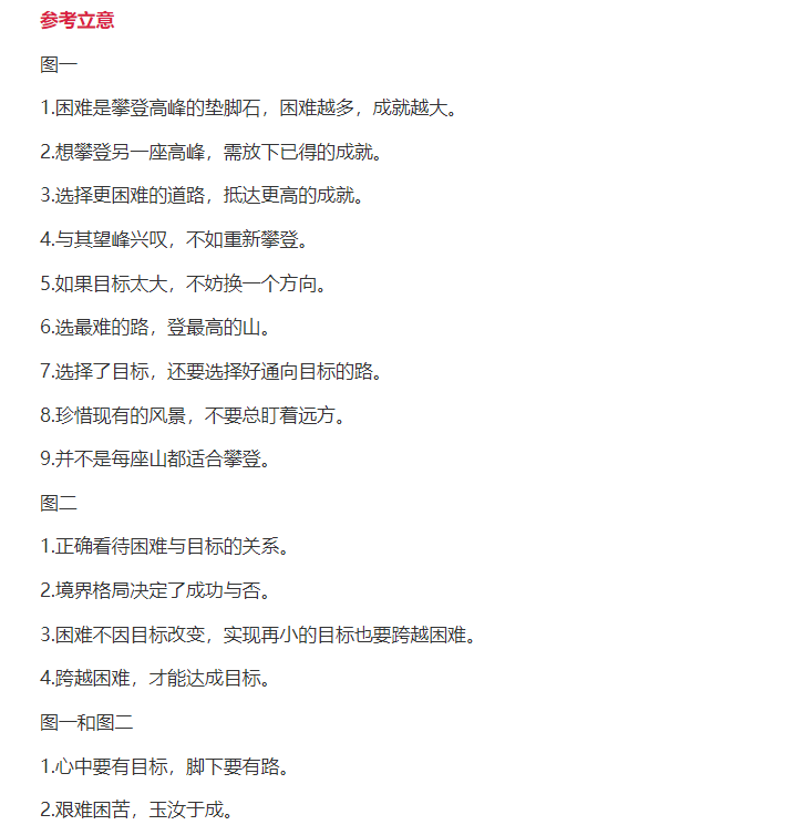 2020高考模拟作文及范文:选最难的路,登最高的山